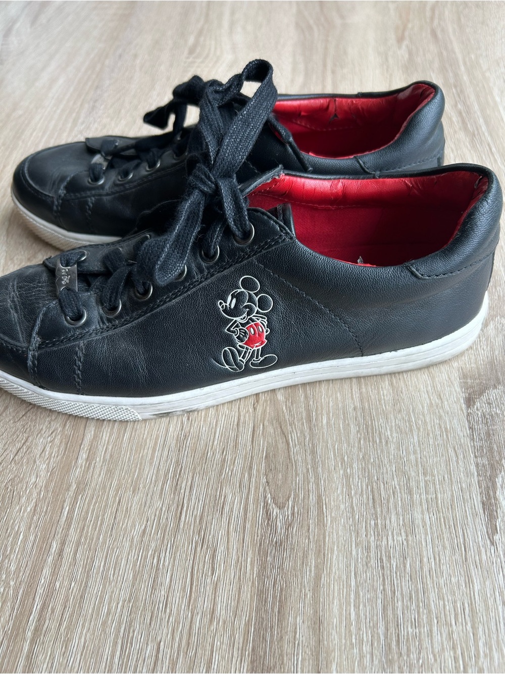 Coach x Disney Black Leather Mickey Mouse Sneaker 7.5